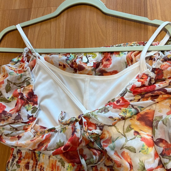 Fig & Flower (Anthropologie brand) Floral Print Midi Dress L - Picture 7 of 13